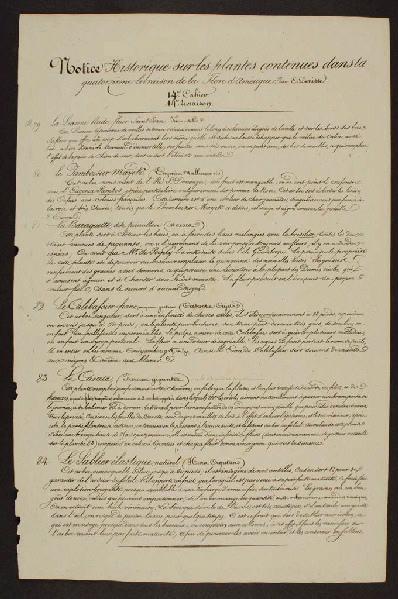 Notice historique sur les plantes contenues dans la quatorzième livraison , 14ème cahier