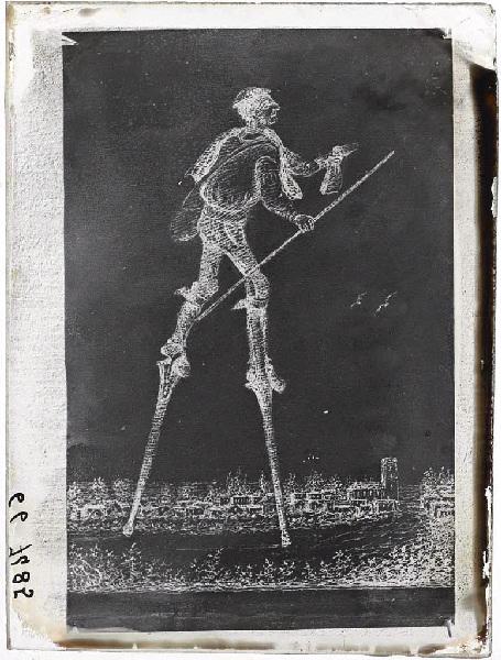 Reproduction d'une gravure de berger échassier