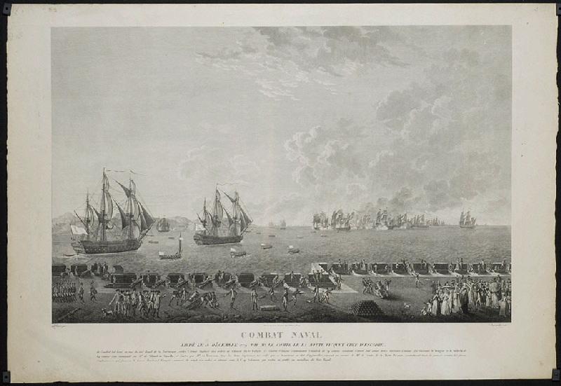 Combat naval livré le 18 décembre 1779 par Mr le Comte de la Motte Picquet chef d'escadre.