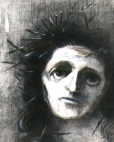 Tête de Christ couronnée d'épines