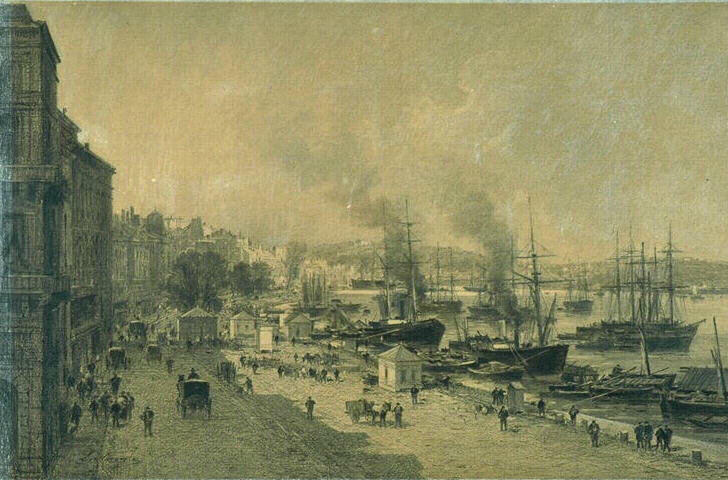 Bordeaux. Quai des Chartrons ; Le Quai des Chartrons à Bordeaux
