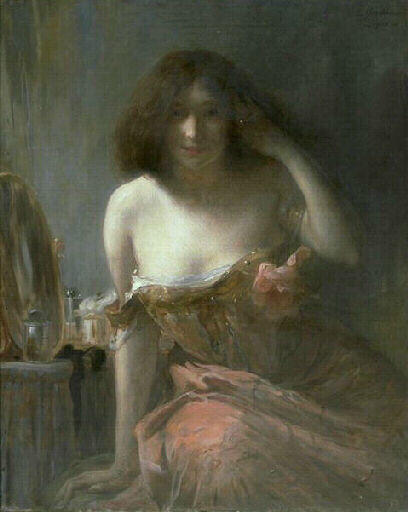 Femme à sa toilette