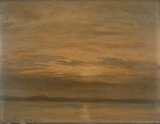 VUE D'ARCACHON AU SOLEIL COUCHANT