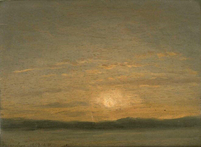 Vue d'Arcachon : soleil levant
