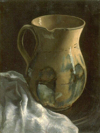 Nature morte au pichet de faïence