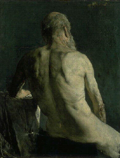 Etude de dos de vieil homme