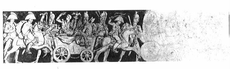 Convoi militaire sous l'Empire, étude pour la colonne de la Grande armée