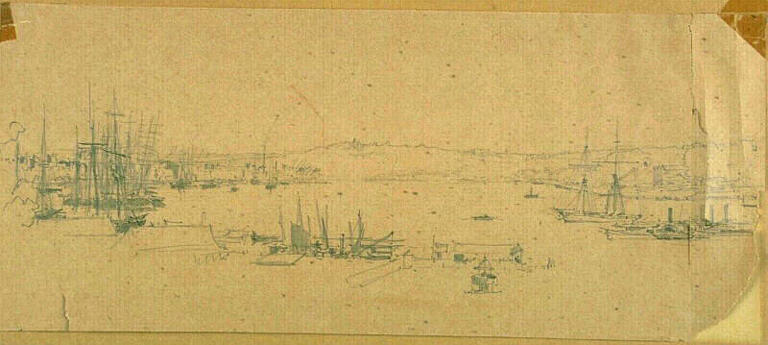 Le port de Bordeaux vu des Chartrons