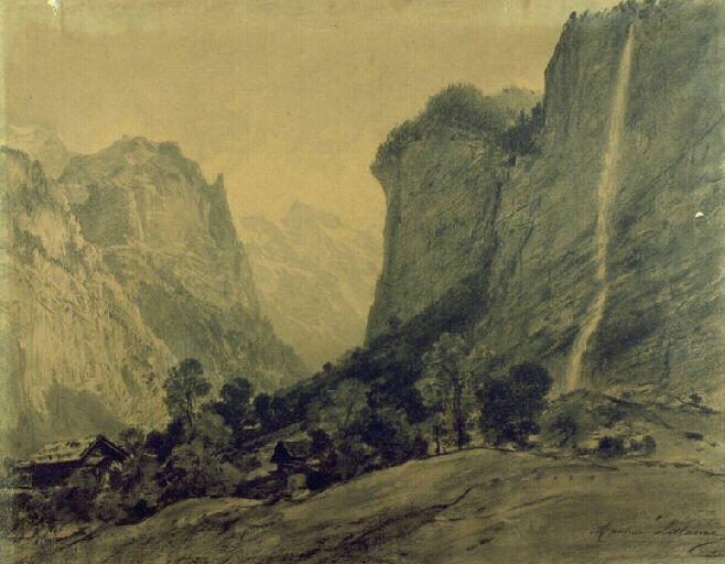 Paysage de rochers dans les Alpes