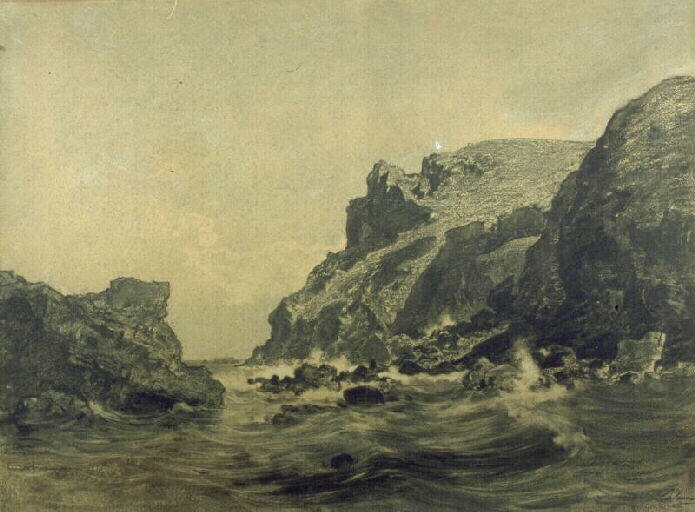 Côte rocheuse. Rochers de Beuzac (Finistère)