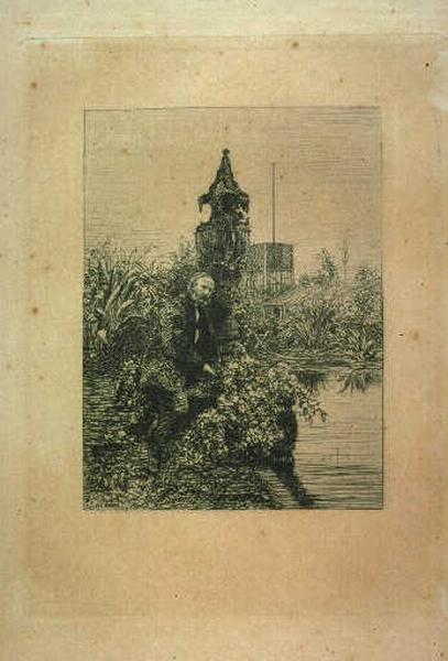 Victor Hugo dans son jardin