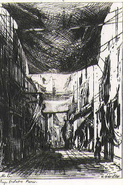 A Séville ; Planche relative à la manière d'impression