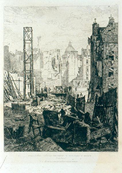 Démolition pour le percement du Boulevard Saint-Germain
