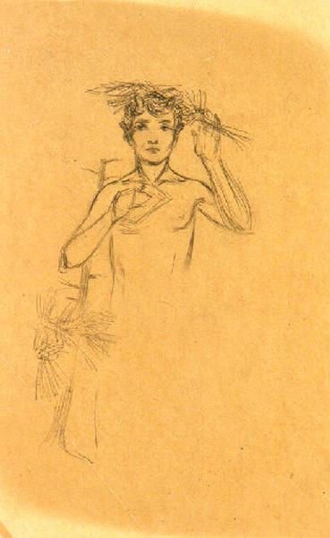 Projet pour un cuir ouvragé pour le salon des arts décoratifs de 1911 à Paris. Etude de Pan