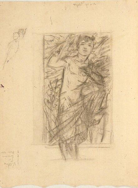 Projet pour un cuir ouvragé pour le salon des arts décoratifs de 1911 à Paris. Etude de Pan