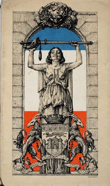 Programme de la soirée du cinquantenaire de l'association des officiers de réserve de Bordeaux.