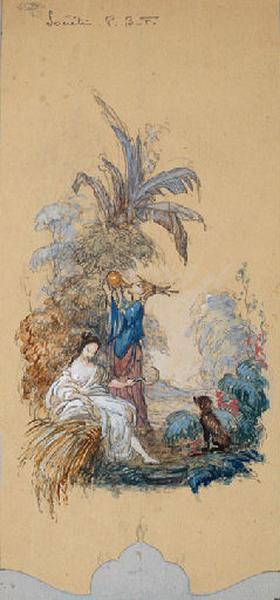 Décor asiatique : panneau B