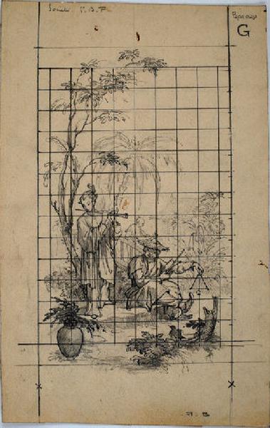 Décor asiatique : panneau G