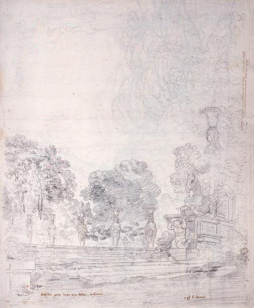 Vue des jardins de la villa Farnèse à Caprarola