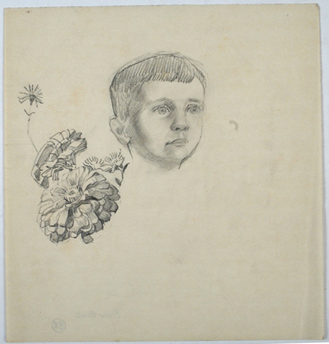 Portrait dessiné de Pierre Ferret enfant