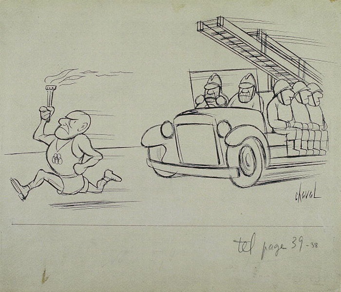 Sans titre ; La flamme olympique