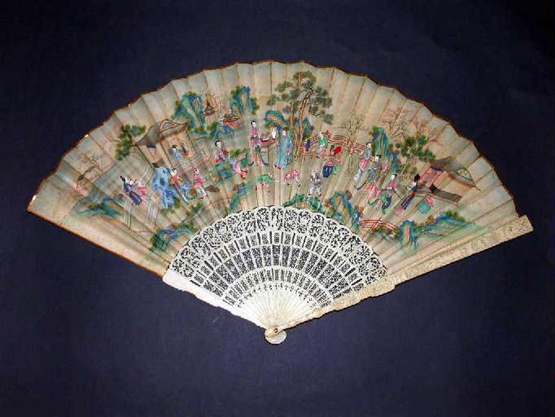 Scène chinoise dans un paysage