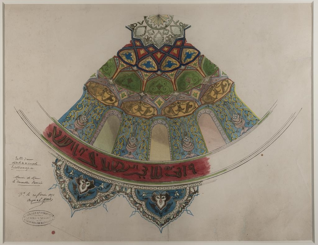 Projet pour le plafond de la salle d'armes de la maison des frères Bonie