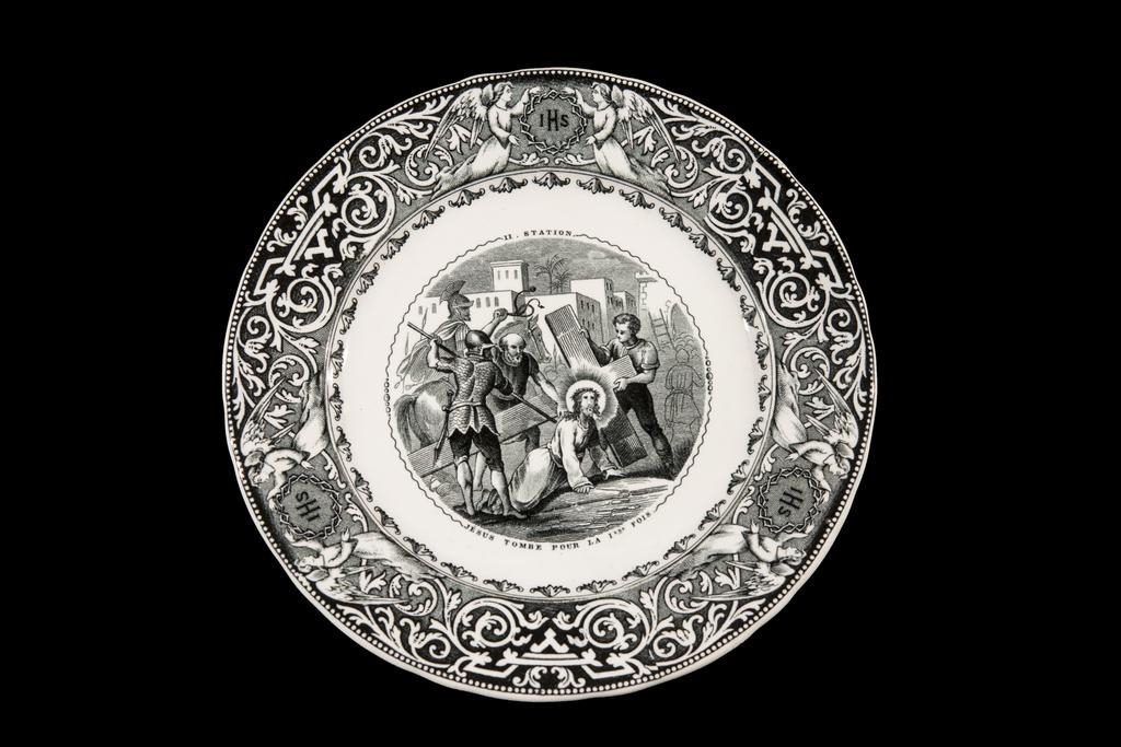 Service à dessert "Stations du chemin de croix"