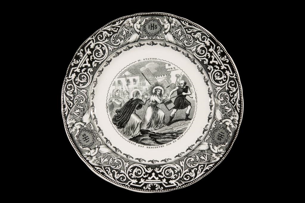 Service à dessert "Stations du chemin de croix"