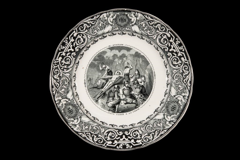 Service à dessert "Stations du chemin de croix"