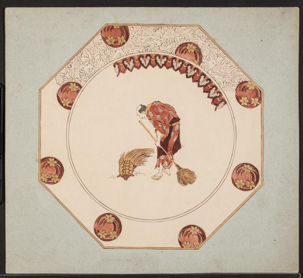 Projet d'une assiette, Service "rouge et or"