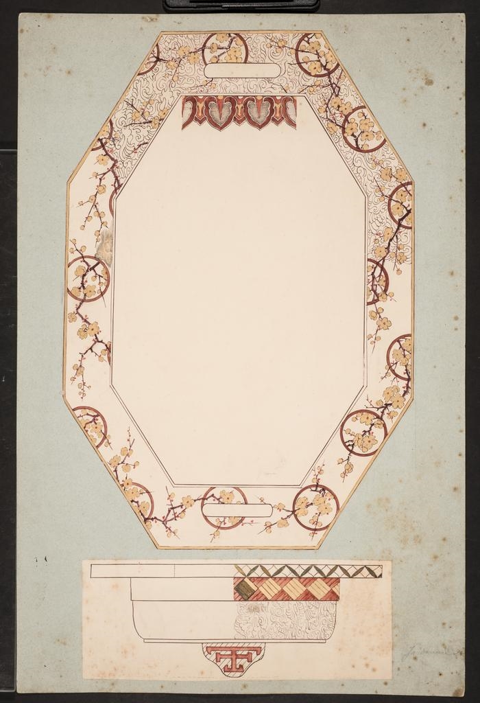 Projet de plat, Service "rouge et or"