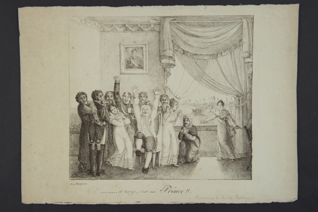 ".........et treize, c'est un Prince !" ; Portrait de Louis XVIII et sa famille