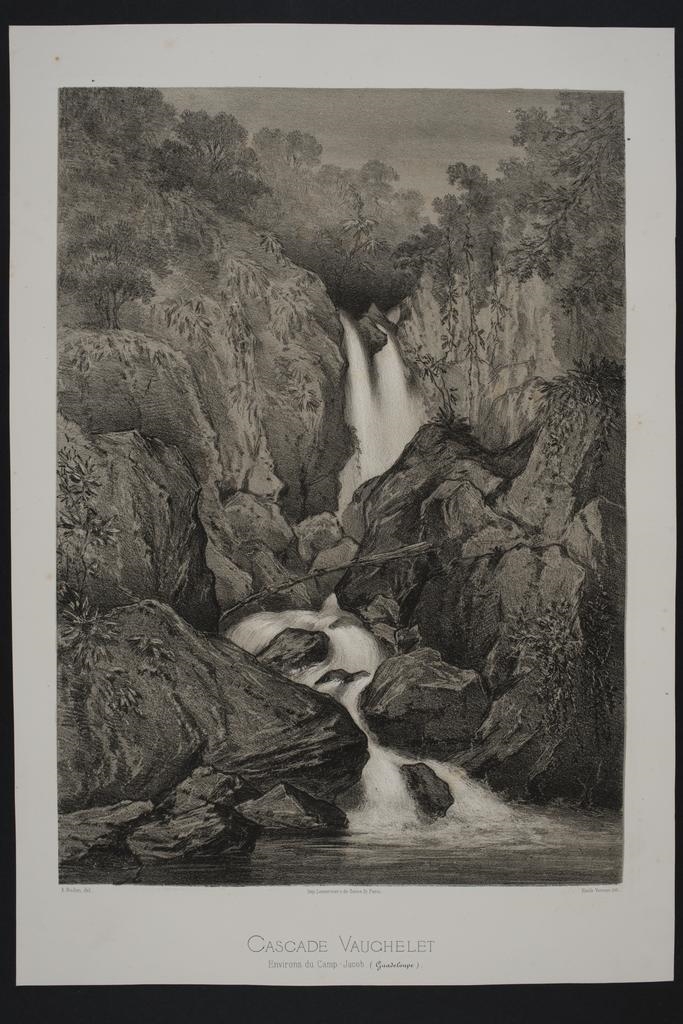 "Cascade Vauchelet" ; Vue de la Guadeloupe