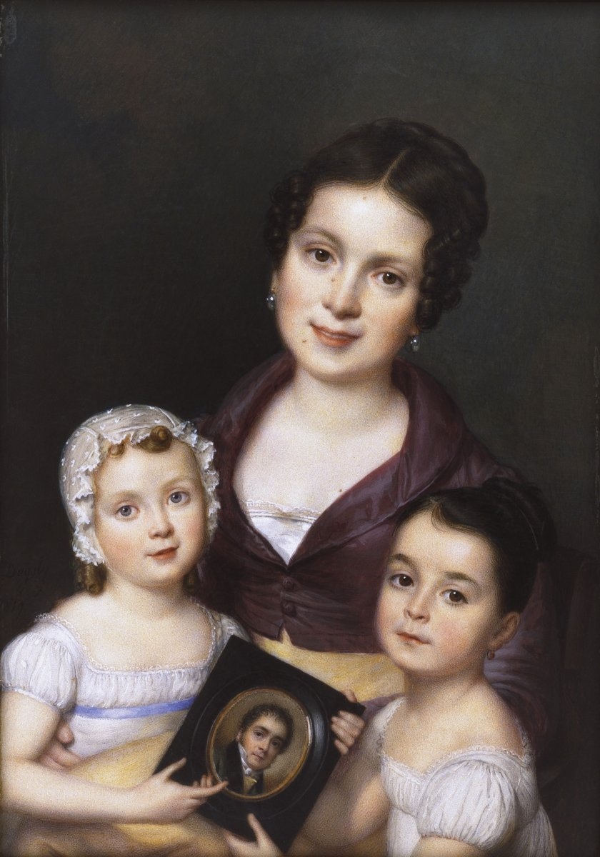 Portrait de Mme Dagoty et ses deux filles