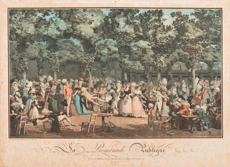 "La promenade publique" ; Scène d'extérieur