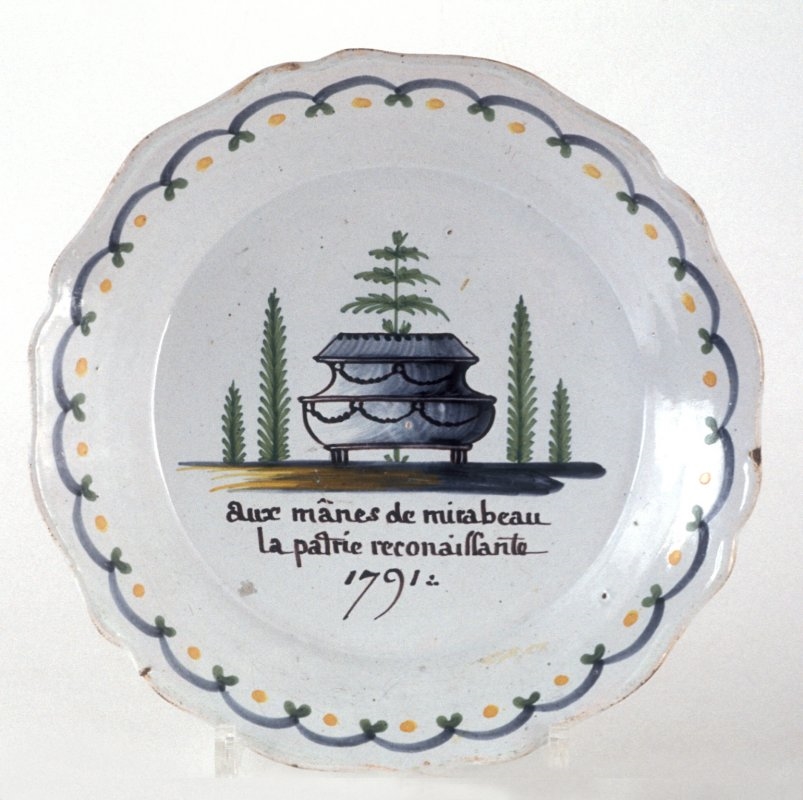 Assiette "Au tombeau de Mirabeau"