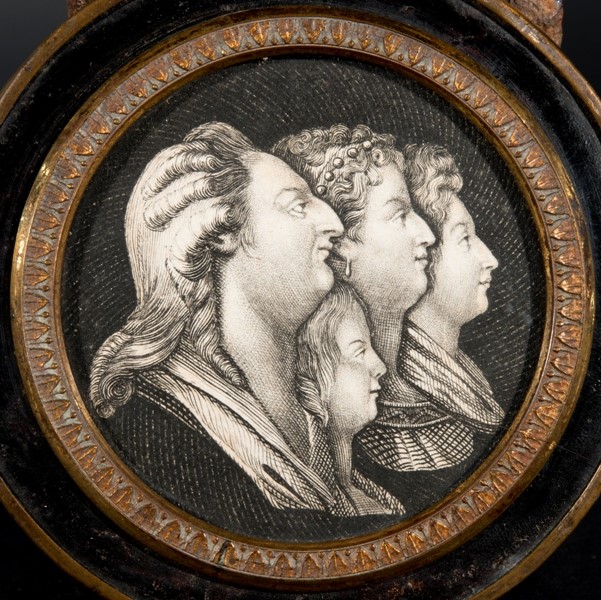 Gravure de Louis XVI, Marie-Antoinette, Madame Royale et le Dauphin