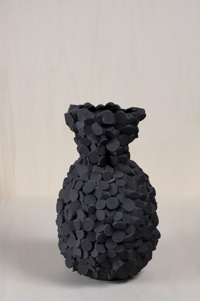 "Black Money Vase"