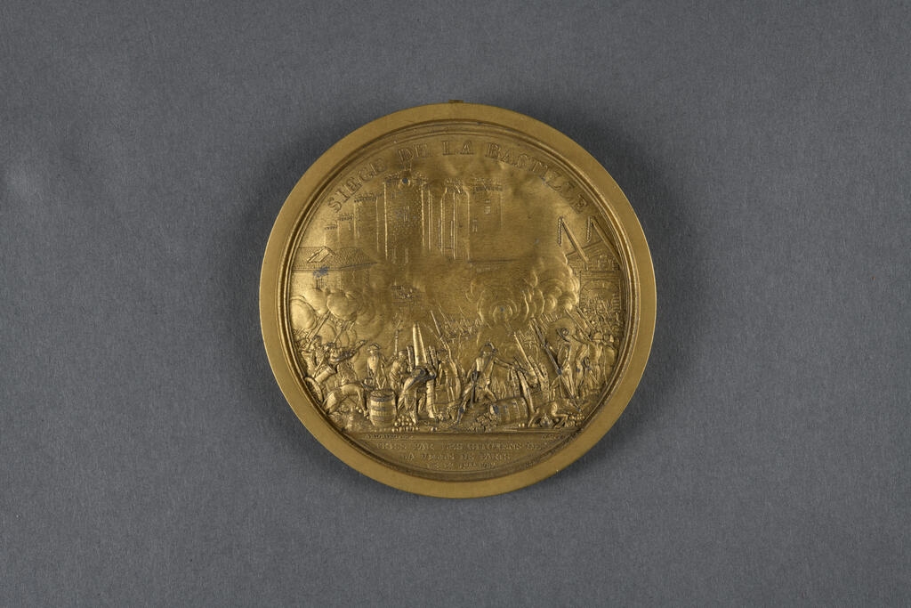 Médaillon représentant la prise de la Bastille