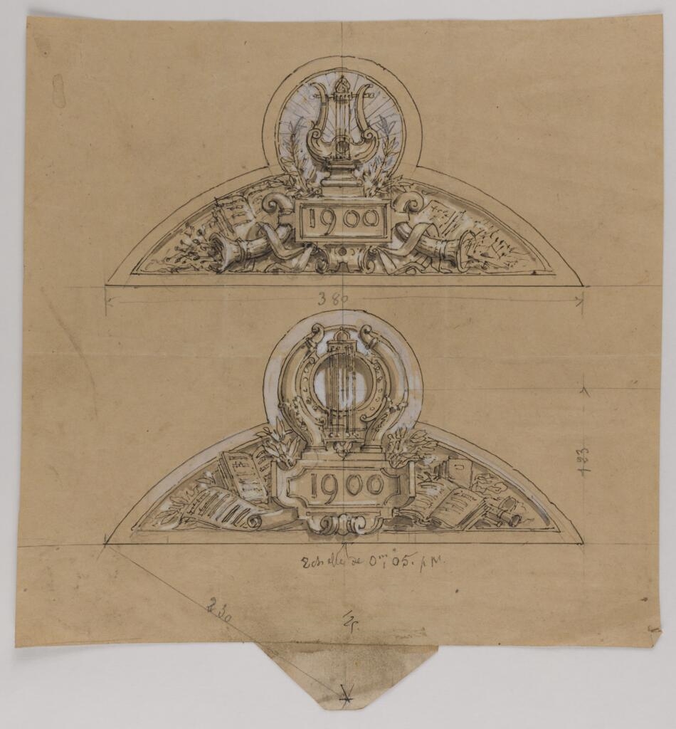 Etudes d'un fronton