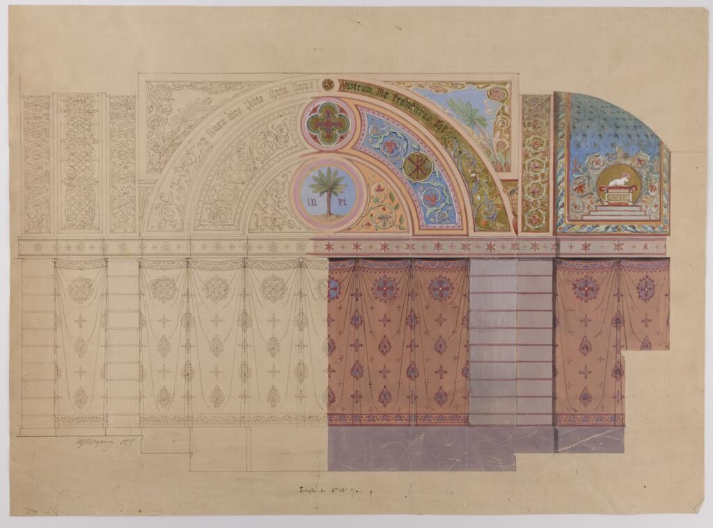 Grand projet de mur décoré à fresque