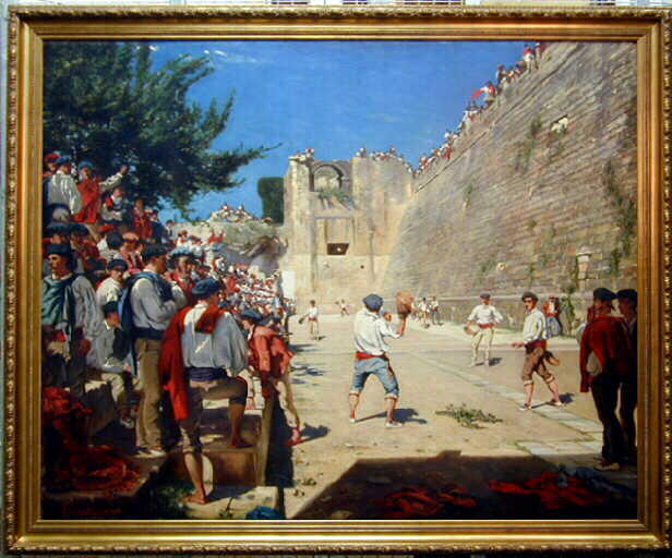 Partie de pelote sous les remparts de Fontarabie