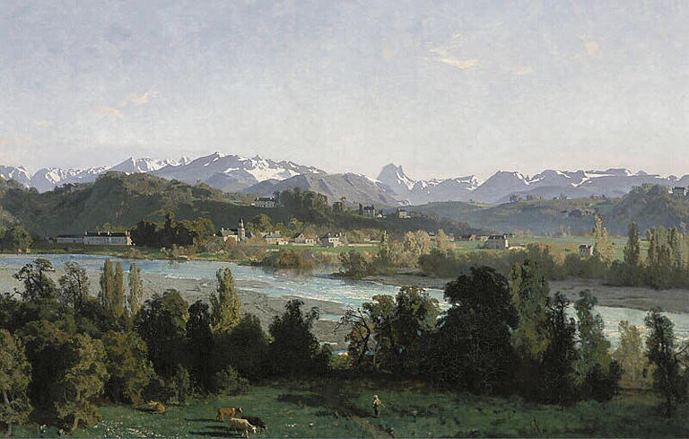 Gelos et la chaîne des Pyrénées