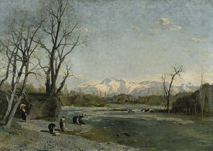 Gave de Pau et lavandière
