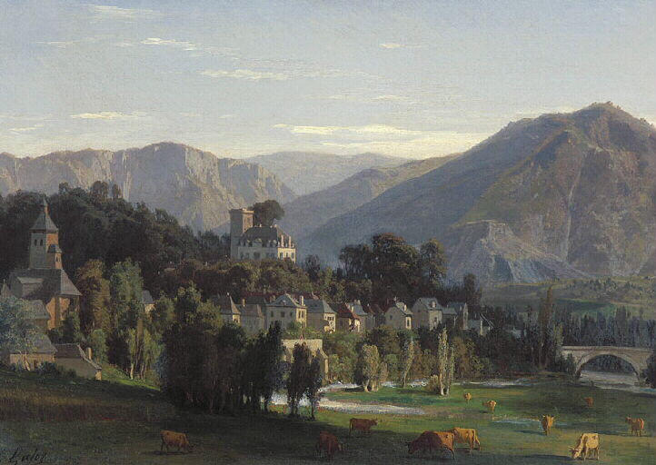 Vue de la plaine et du château de Coarraze