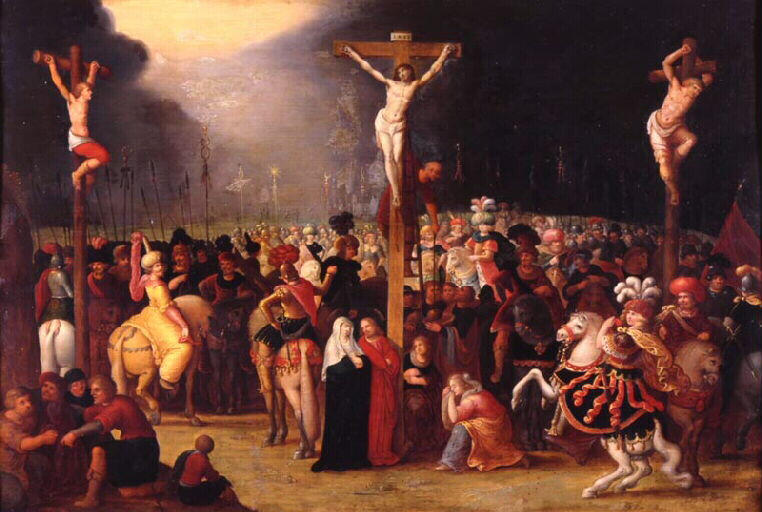 Le Christ en Croix entre les deux larons