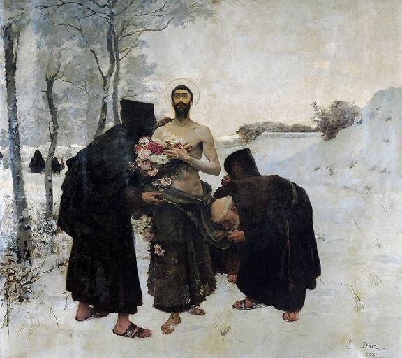 Saint François d'Assise, le miracle des roses