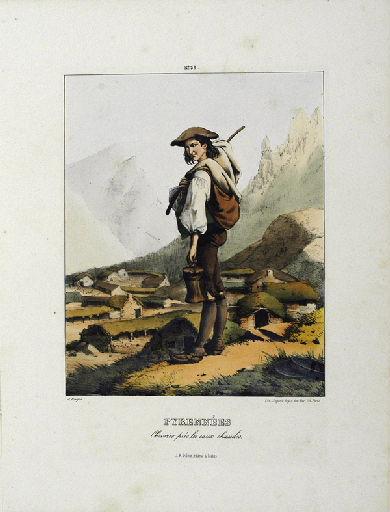 Pyrénées, chevrier près les eaux chaudes