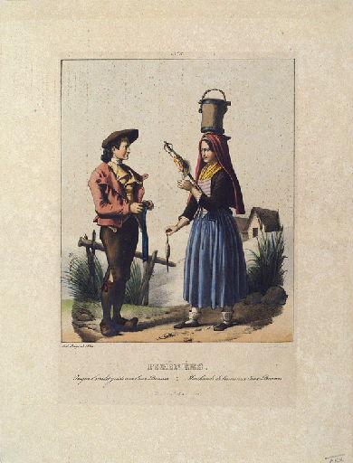 Pyrénées, Jasque Esterlet guide aux Eaux Bonnes et la Marchande de beurre aux Eaux-Bonnes